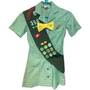 Vtg 60s Girl Scouts Uniform Dress Size 6